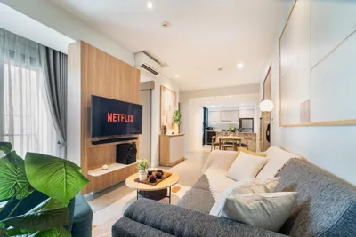 Appartamento Deluxe con due camere da letto — Modern District 1 2BR&3BR D1&Zenity apartment OUTDOOR Jacuzzi Pool